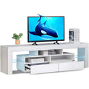 Glossy TV Stand, Wood Media Storage Console Cabinet
