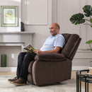 Casual Massage Heating Stuffed Fabric Manual Recliner