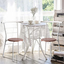 Indoor Kitchen Dining Chair Set of 2, Comfortable Classic Iron Metal Dining Chair