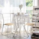 Indoor Kitchen Dining Chair Set of 2, Comfortable Classic Iron Metal Dining Chair