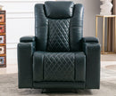 Power Recliner Chair Electric PU Leather Reclining for Adults with USB Ports