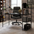 Modern Simple Style Computer Desk with Storage Shelves