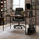 Modern Simple Style Computer Desk with Storage Shelves