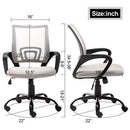White Office Mesh Swivel Chair Executive Computer Desk Ergonomic High-Back Task