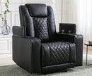 Power Recliner Chair Electric PU Leather Reclining for Adults with USB Ports