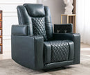 Power Recliner Chair Electric PU Leather Reclining for Adults with USB Ports