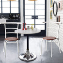 Indoor Kitchen Dining Chair Set of 2, Comfortable Classic Iron Metal Dining Chair