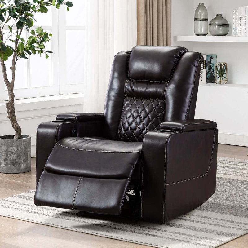 Bonzy Electric Power Recliner Chair with USB Ports and Cup Holders