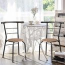 Indoor Kitchen Dining Chair Set of 2, Comfortable Classic Iron Metal Dining Chair
