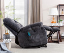 Wide Electric Massage Recliner for Adults with Heated Vibration