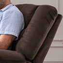 Casual Massage Heating Stuffed Fabric Manual Recliner
