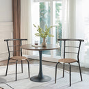 Indoor Kitchen Dining Chair Set of 2, Comfortable Classic Iron Metal Dining Chair