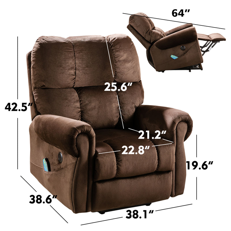 Electric Lift Recliner with Heat Therapy and Massage