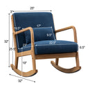 Mid-Century Morden Leisure Rocking Chair with Pillow