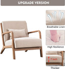 Mid Century Modern Accent Chair, Single Fabric Lounge Reading Armchair