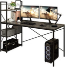 Modern Simple Style Computer Desk with Storage Shelves