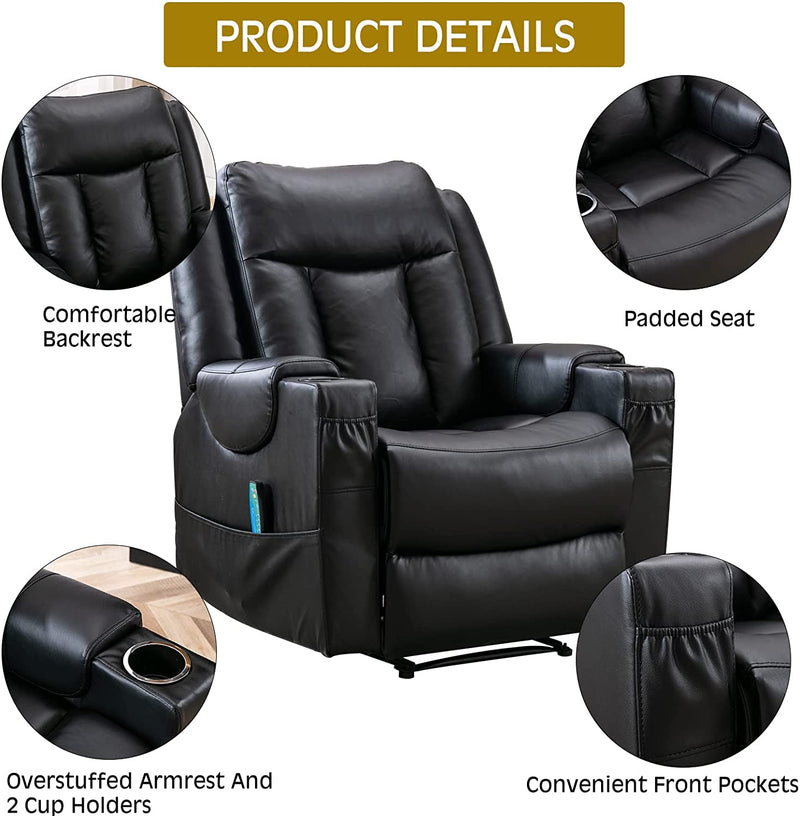 Deluxe Leather Reclining Massage Chair
