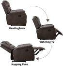 Breathable Faux Leather Manual Reclining Chair